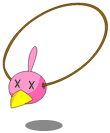 Amulette du Piou Rose