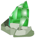 Pierre de souillure verte impure