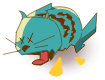 Poisson Tigre vidé