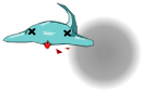 Raie bleue vidée